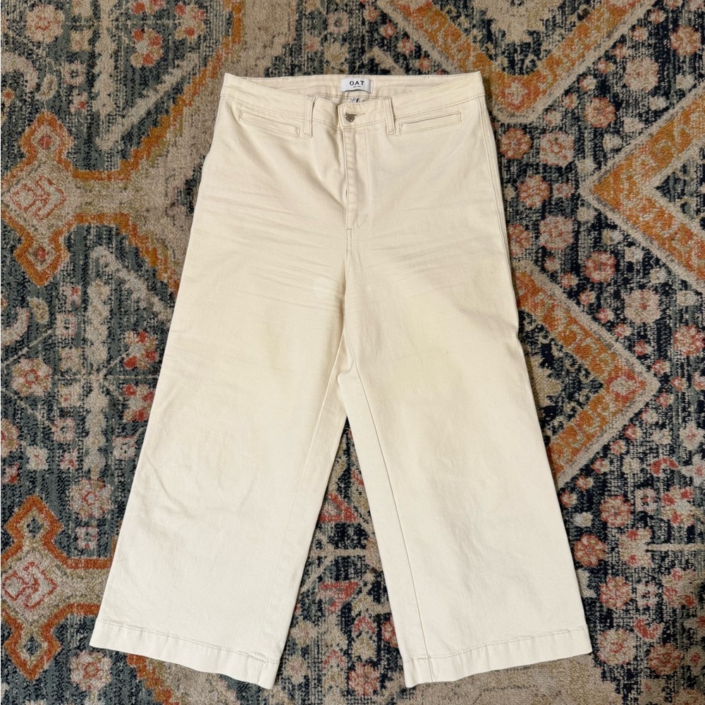 OAT Women's Cream Wide Leg Pants
